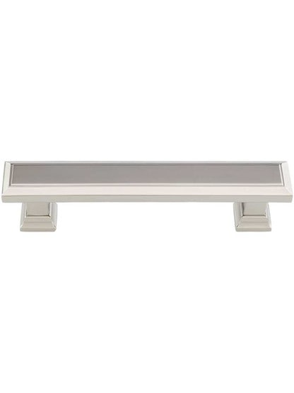 Large Regent Cabinet Pull - 4 inch Center to Center in Polished Nickel.